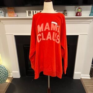 🎄 Torrid “Mama Claus” Cozy Fleece Pullover Sweatshirt (Size 5 / 5X)